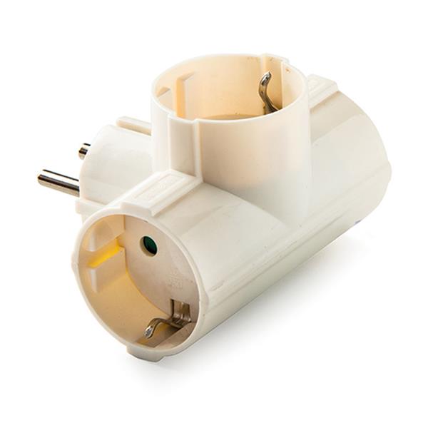 ADAPTADOR TRIPLE TT LATERAL 16A 250V