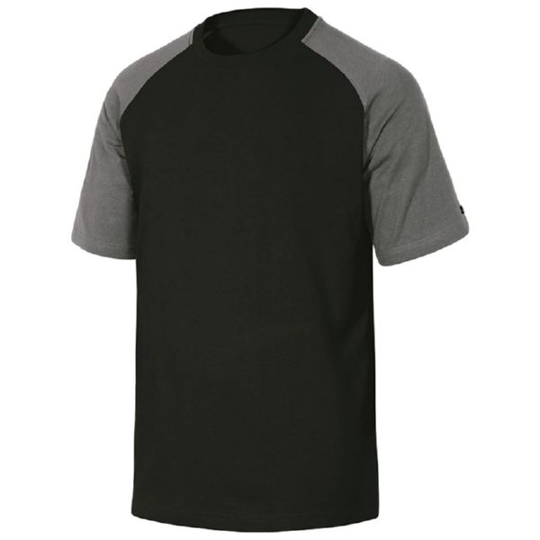 Camiseta Match Spring algodon 180 g/m2 color negro/gris talla L