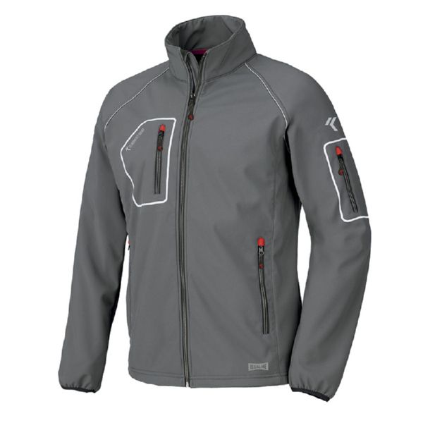 Chaqueta softshell mod. Just color gris 4 bolsillos T/M